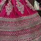 Rani Pink Unstitched Bridal Lehenga with Heavy Zari Embroidery