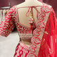 Designer Red Heavy Zari Embroidered Bridal Lehenga with Net Dupatta