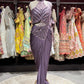 Lavender Designer Drape Saree with Sequin Embellished Couture Blouse