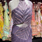 Lavender Designer Drape Saree with Sequin Embellished Couture Blouse