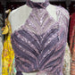 Lavender Designer Drape Saree with Sequin Embellished Couture Blouse