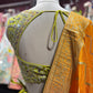 Lime Yellow & Orange Banarasi Silk Lehenga with Designer Dupatta