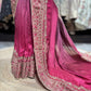 Designer Saree with Heavy Gold Embroidered Border and Matching Blouse