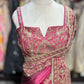 Designer Saree with Heavy Gold Embroidered Border and Matching Blouse