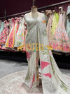 Elegant Floral Sequin Embroidered Designer Party Wear Saree