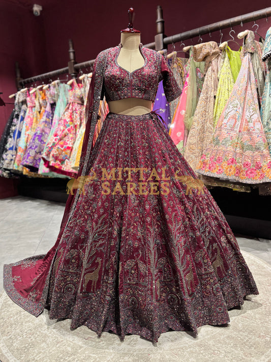 Royal Heritage Heavy Embroidered Non Bridal Lehenga Set