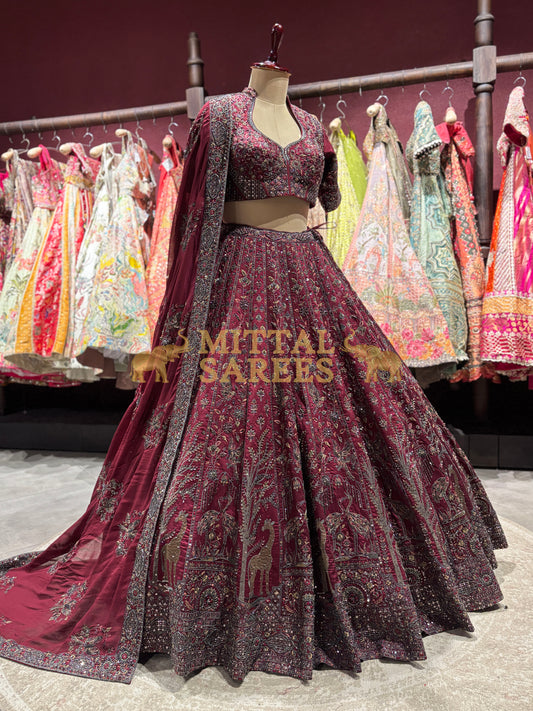 Royal Heritage Heavy Embroidered Non Bridal Lehenga Set