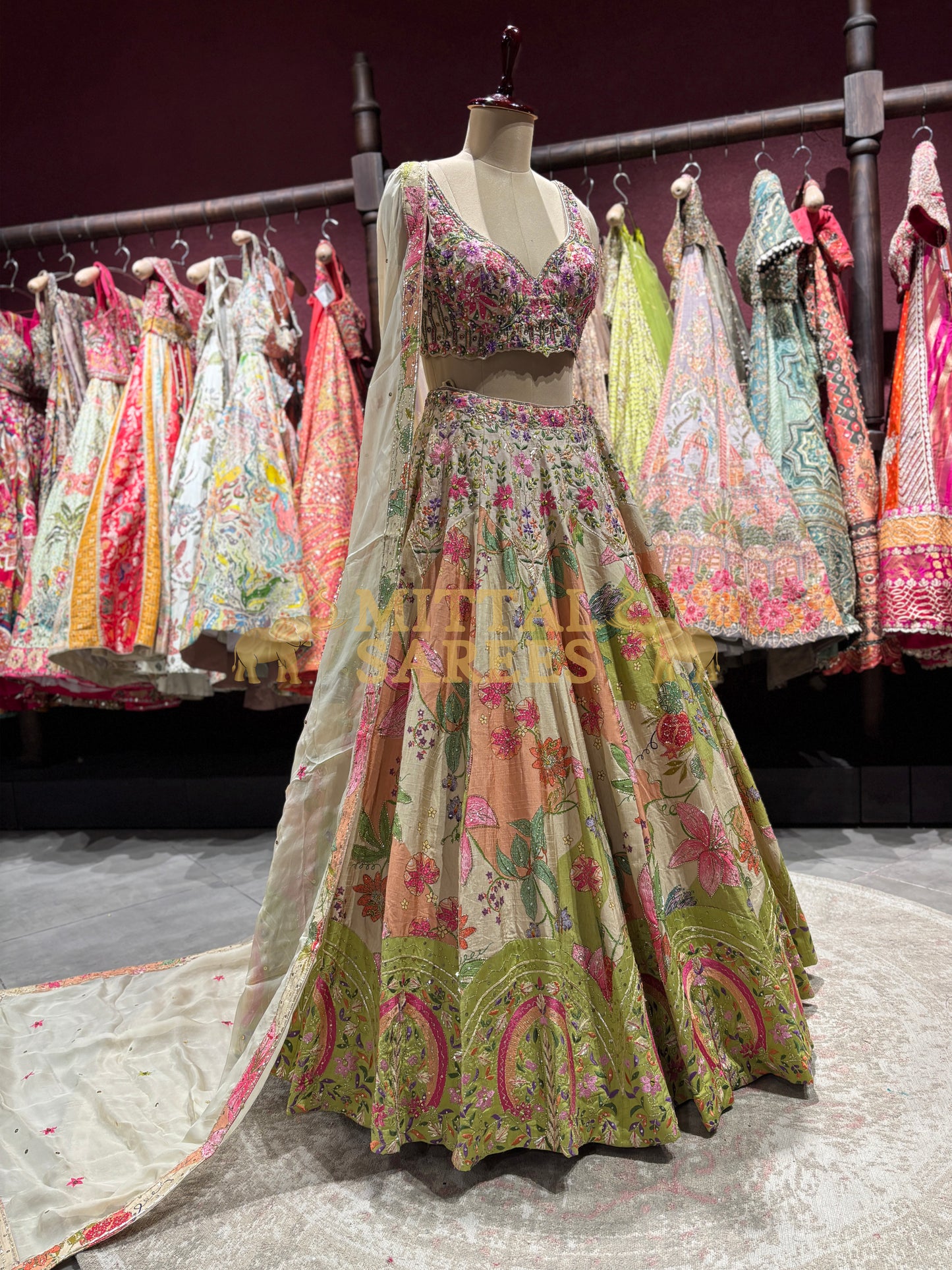 Floral Garden Embroidered Festive Lehenga Set Design