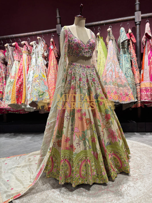 Floral Garden Embroidered Festive Lehenga Set Design