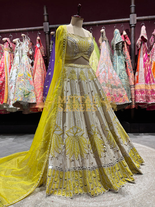 Sunshine Bloom Heavy Embroidered Festive Lehenga Set