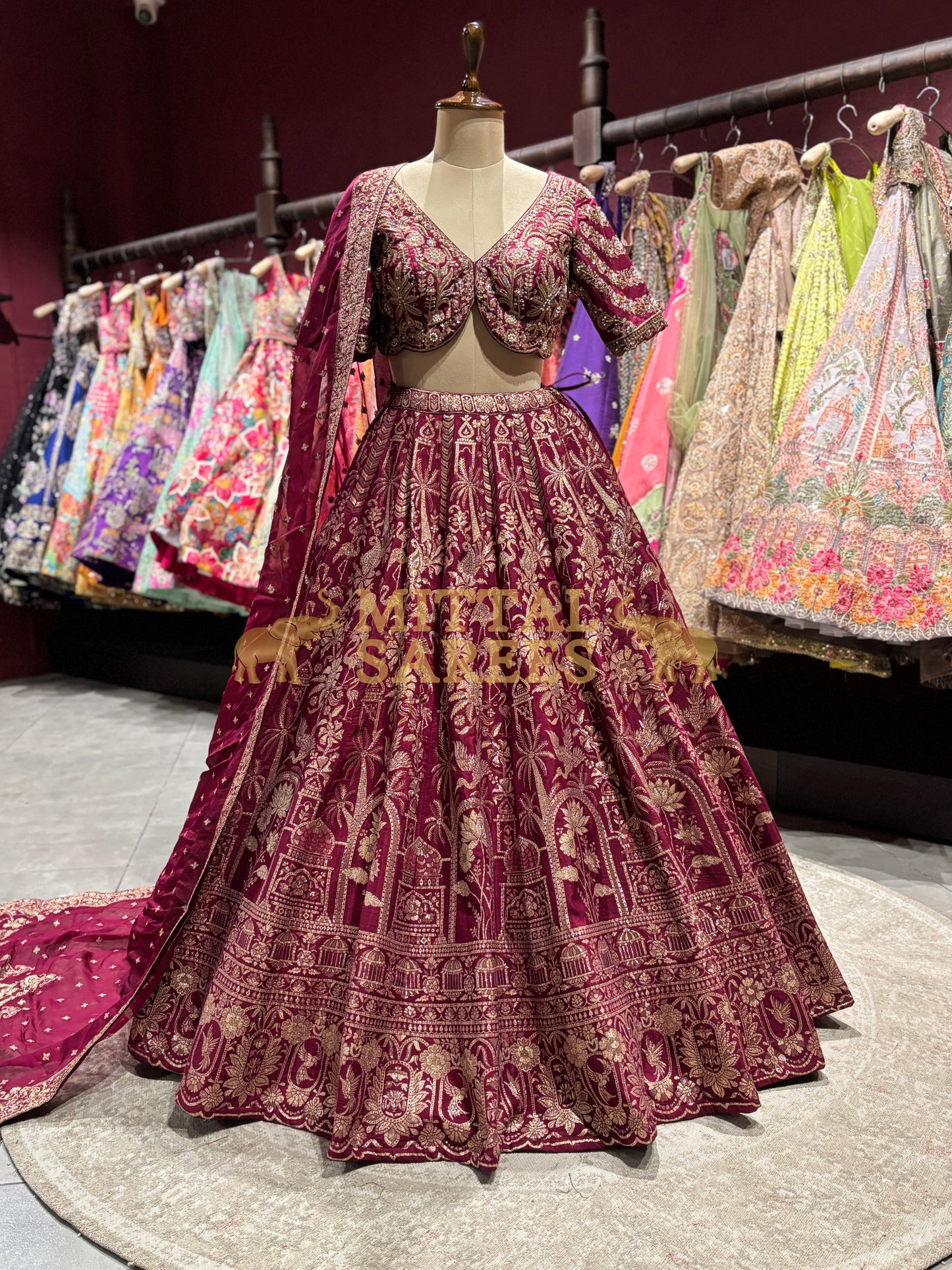 Royal Palace Inspired Heavy Embroidered Lehenga Set