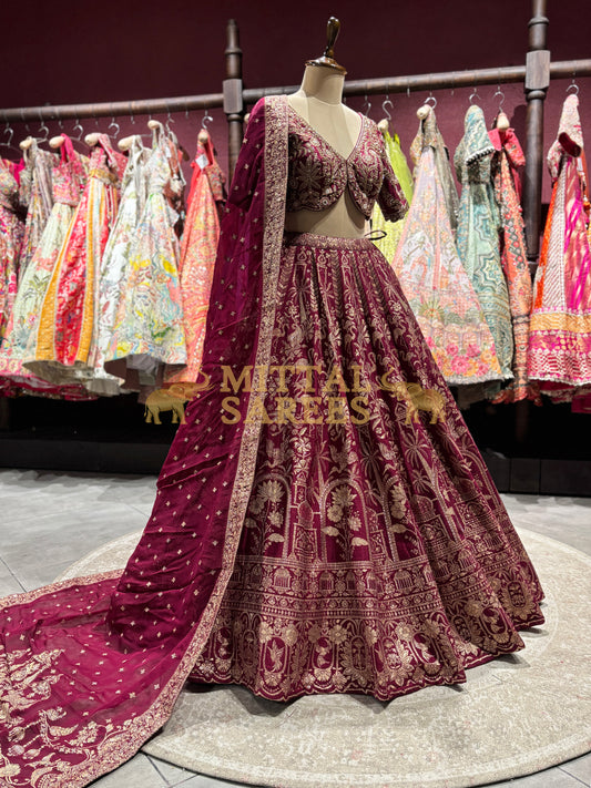 Royal Palace Inspired Heavy Embroidered Lehenga Set