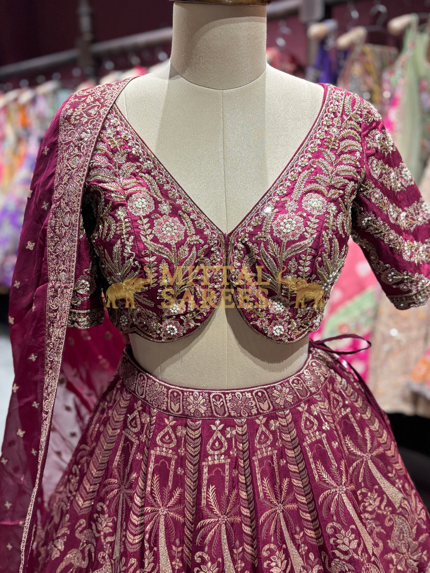 Royal Palace Inspired Heavy Embroidered Lehenga Set