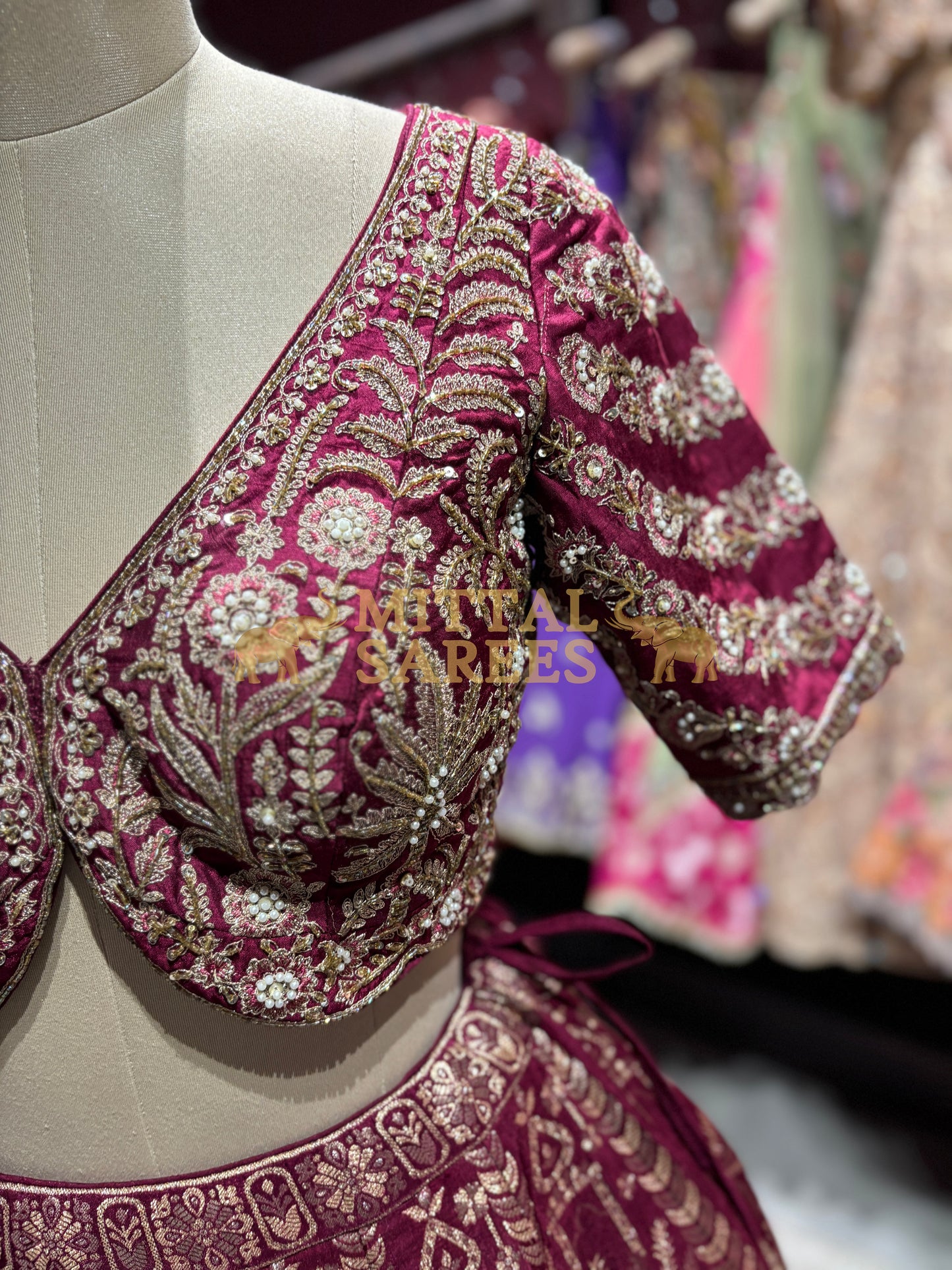 Royal Palace Inspired Heavy Embroidered Lehenga Set