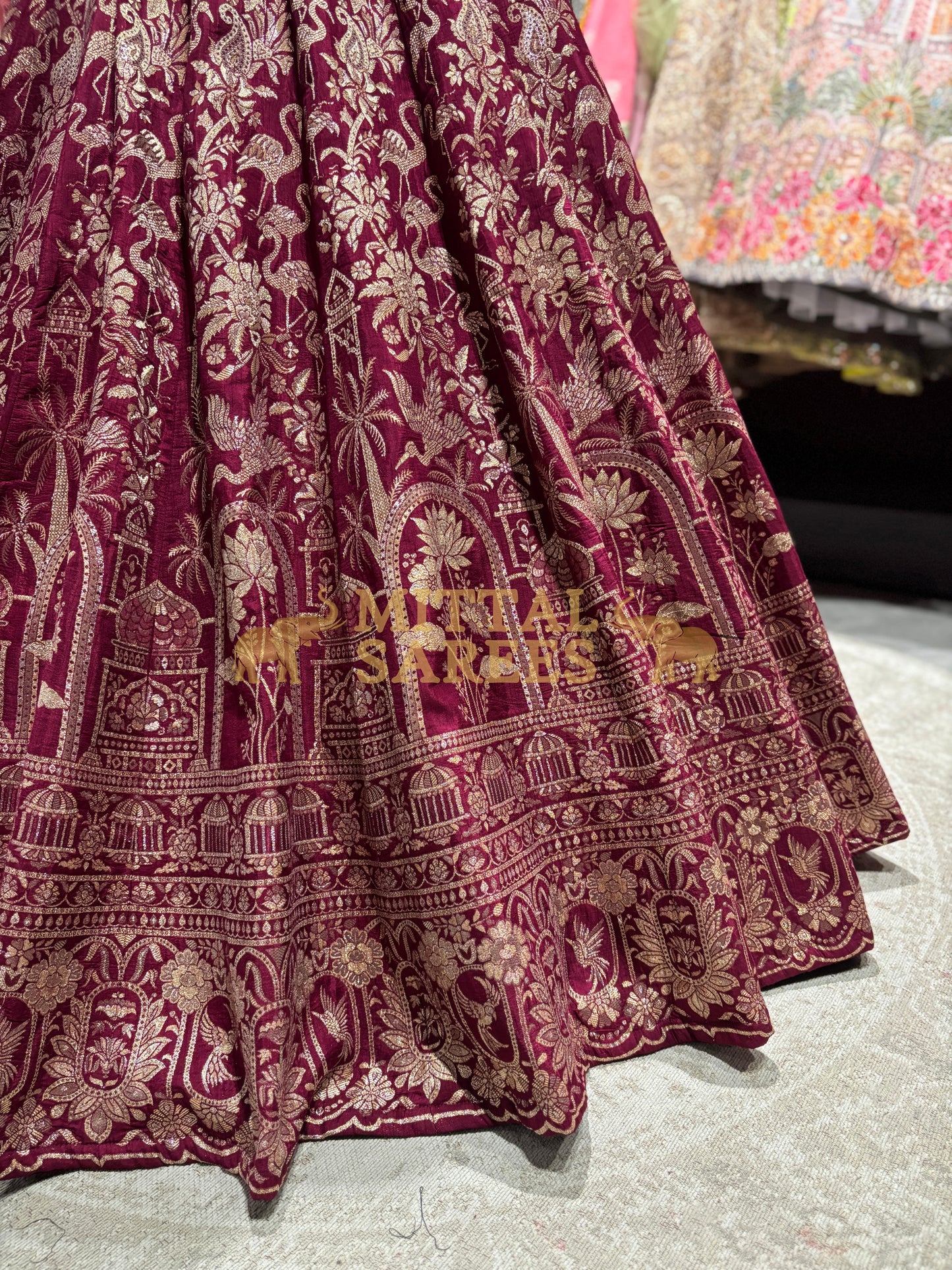 Royal Palace Inspired Heavy Embroidered Lehenga Set