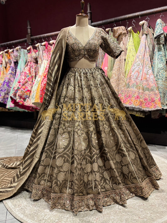 Vintage Royal Heavy Embroidered Designer Lehenga Set