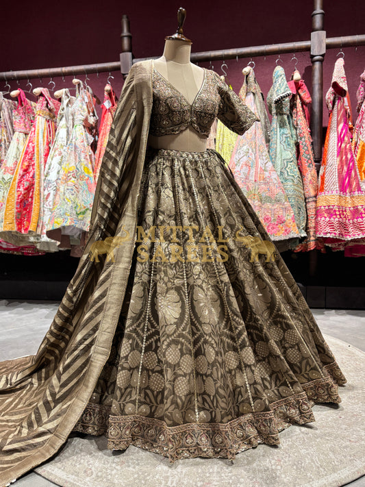 Vintage Royal Heavy Embroidered Designer Lehenga Set