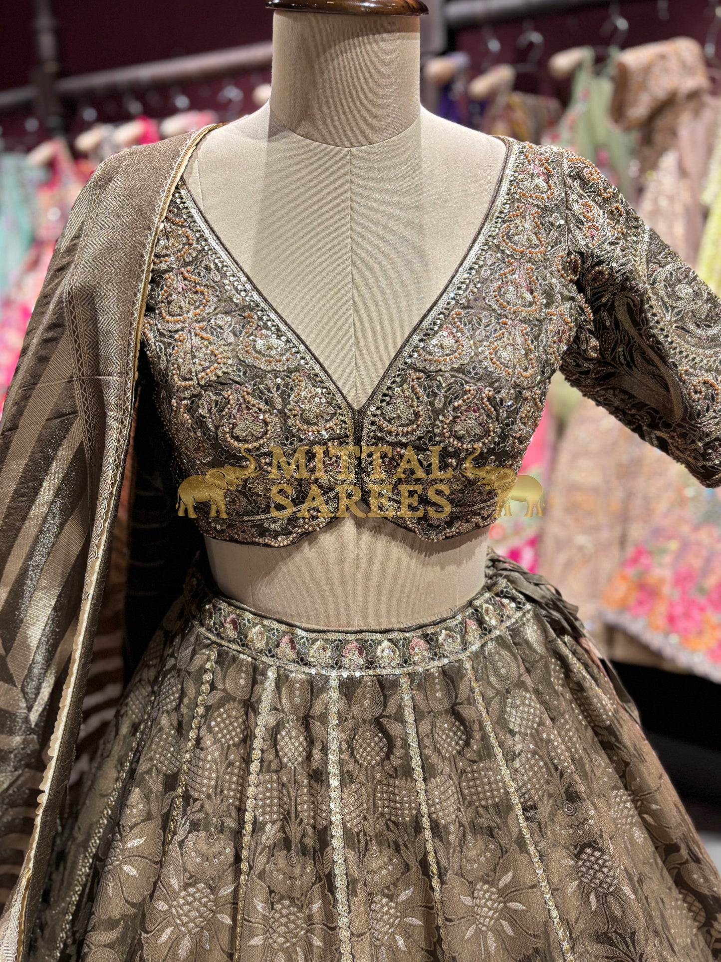 Vintage Royal Heavy Embroidered Designer Lehenga Set