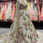 Ivory Floral Embroidered Bridal Lehenga with Dupatta