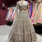 Champagne Gold Heavy Embroidered Bridal Lehenga Set