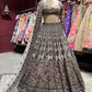 Ivory Multicolour Embroidered Bridal Lehenga Set