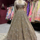 Golden Beige Heavy Embroidered Bridal Lehenga Set