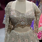 Golden Beige Heavy Embroidered Bridal Lehenga Set