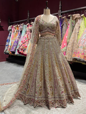 Heritage Mughal Garden Embroidered Lehenga Ensemble Design