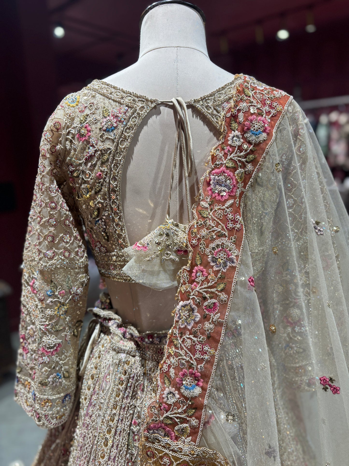 Heritage Mughal Garden Embroidered Lehenga Ensemble Design