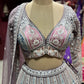 Pastel Multicolour Embroidered Bridal Lehenga Set