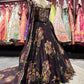 Black Floral Printed Designer Lehenga with Dupatta