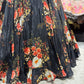 Black Floral Printed Party Wear Lehenga Set