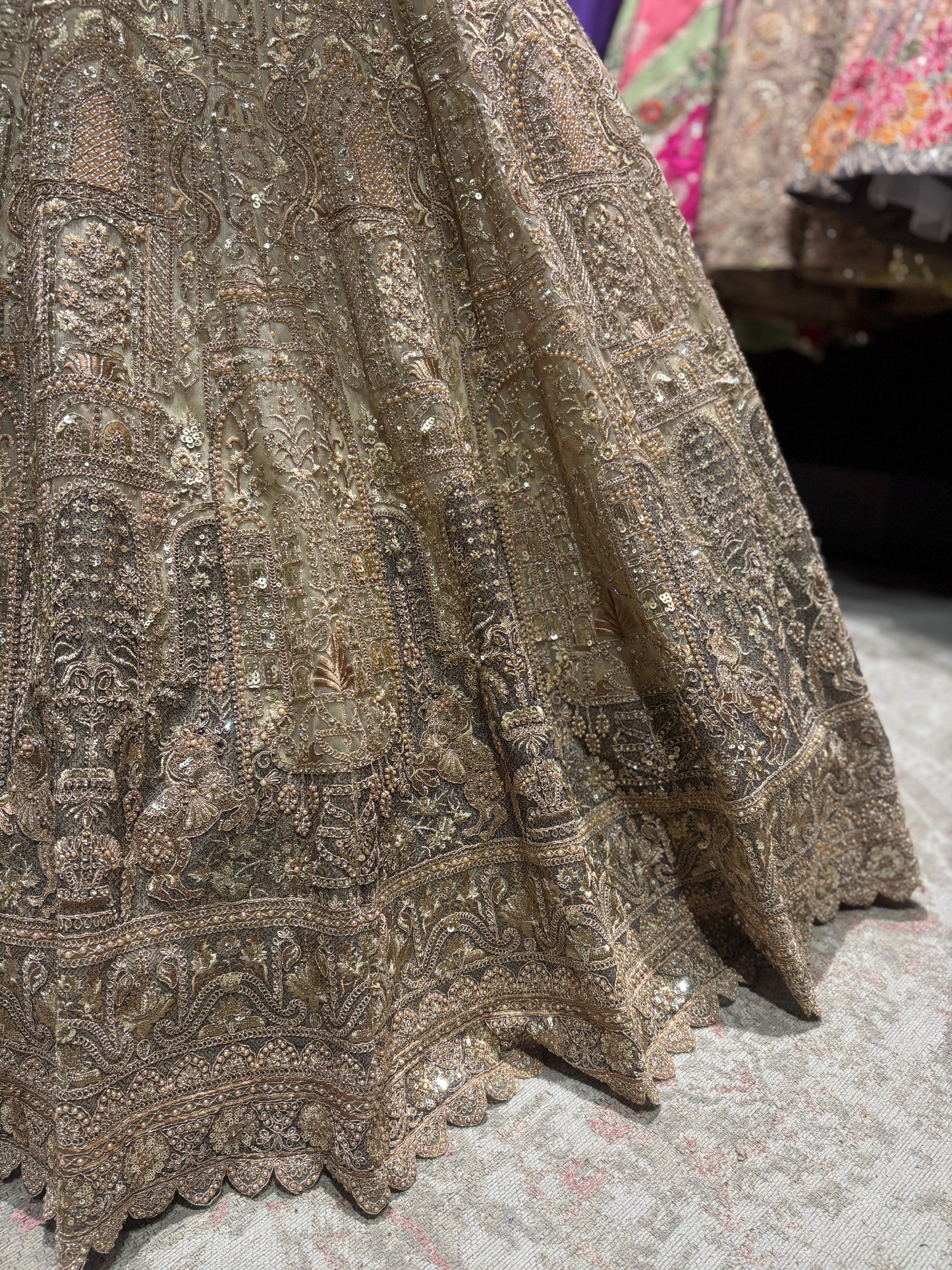 Golden Maharani Designer Lehenga With Grand Heritage Zari Work
