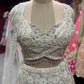 Ivory Silver Heavy Embroidered Bridal Lehenga Set
