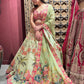 Tropical Bloom Embroidered Lehenga with Palm & Floral Motifs