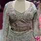 Dusty Sage Heavy Embroidered Bridal Lehenga Set