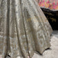 Champagne Gold Zari Woven Bridal Lehenga Set
