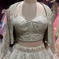 Champagne Gold Zari Woven Bridal Lehenga Set