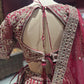 Maroon Heavy Zari Embroidered Bridal Lehenga Set
