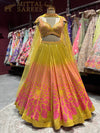 Yellow Pink Floral Designer Lehenga Set