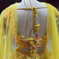Yellow Pink Floral Designer Lehenga Set