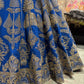 Royal Blue Gold Zari Bridal Lehenga Set