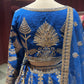 Royal Blue Gold Zari Bridal Lehenga Set