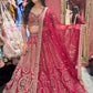 Bridal Lehenga with Hand-Embroidered Zari Sequins & Beadwork