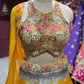 Multicolour Yellow Printed Designer Lehenga Set
