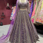 Royal Purple Heavy Zari Bridal Lehenga