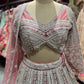 Blush Pink Heavy Silver Bridal Lehenga