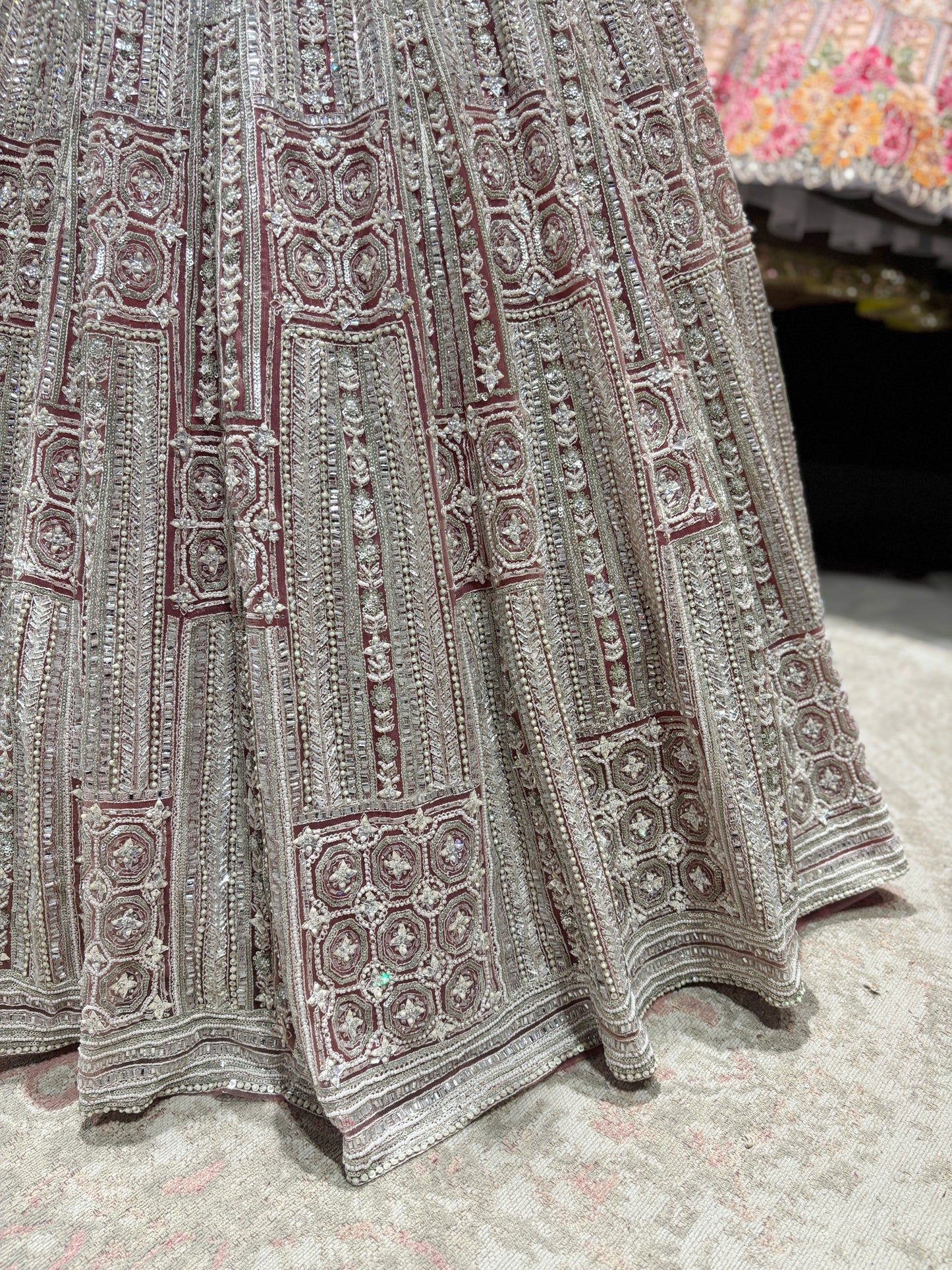 Pink Colour Lehenga with Pearl & Sequins Work