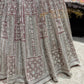 Blush Pink Heavy Silver Bridal Lehenga