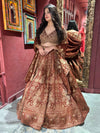 Grand Designer Embroidered Lehenga with Elephant Motif Hemline